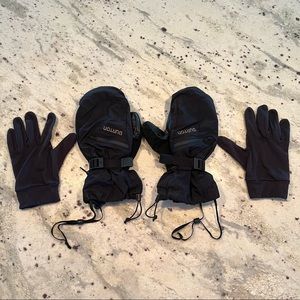 Burton Ski/Snowboard Winter Mittens with tech glove liners Large